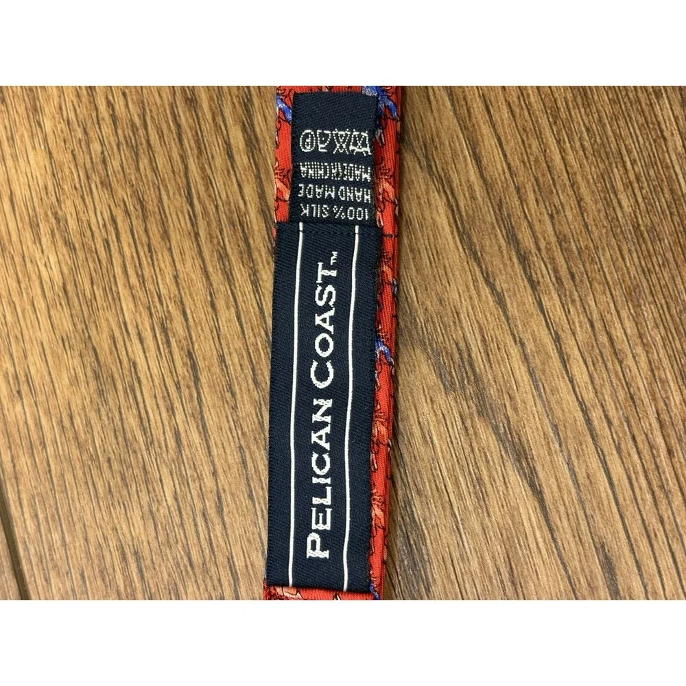 Pelican Coast Mens Silk Bow Tie  Novelty Self Tie Crawfish Red Lobster Bowtie
